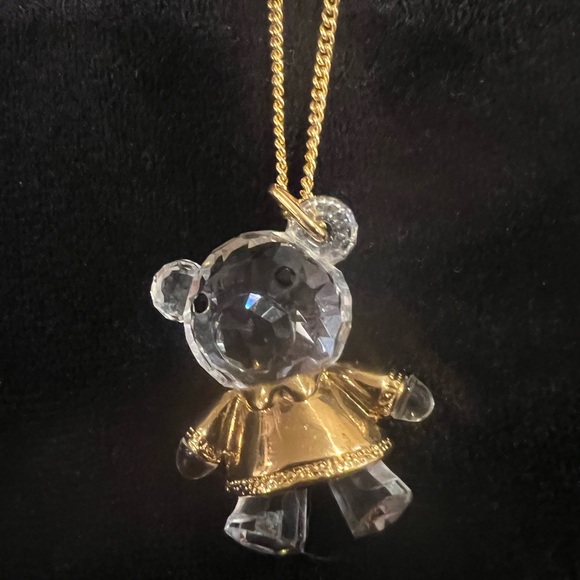 Swarovski Crystal Bear Pendant Necklace 20” - Picture 2 of 9